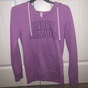 purple UnderArmour sweatshirt